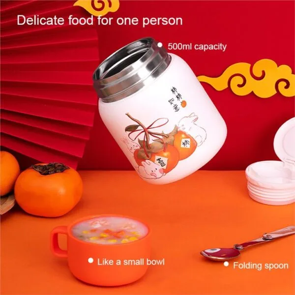 Insulated Food Jar With Spoon - 画像 (7)