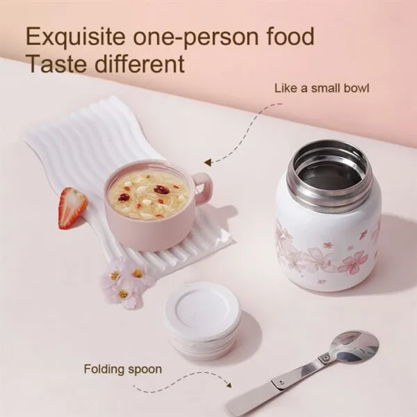 Sakura Pattern Thermal Food Jar — изображение 6